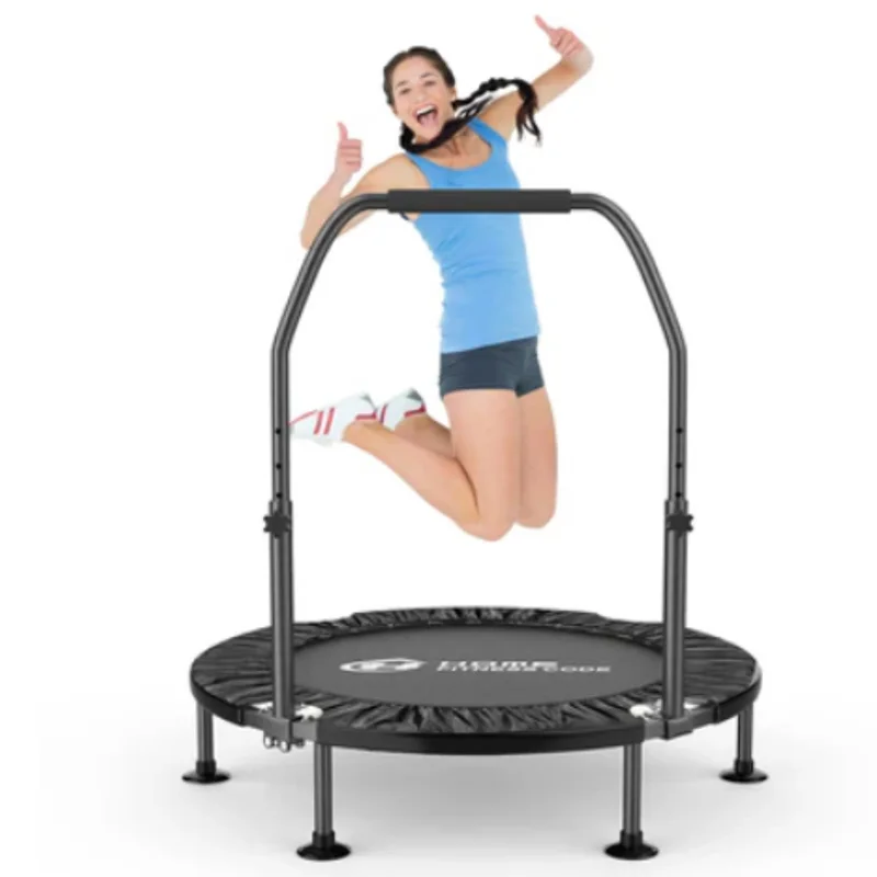 قابلة للطي الترابولينز Rebounder للياقة البدنية ، تمرين داخلي ، تمرين ، رياضة ، مقبض ، الترابولين للبالغين ، تدريب القفز