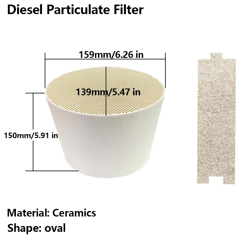 

159*139*150mm 200cpsi Silicon Carbide DPF High-Performance Diesel Particulate Filter for Emission Control