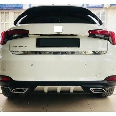 Fıat Egea  Sedan Hatcback Model Diffuser Fake Exhaust Car Accessory unıversal modified Rear Bumper attachment Flexible Durable