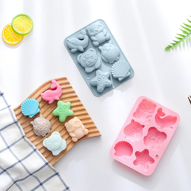 Diy Scented Soap Mold Spread Incense Stone Plaster Ornaments Silicone Mold Cute Zoo Panda Tiger Silicone Mold