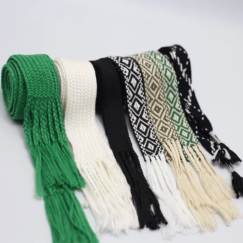 1 pièces coton ceinture pantalons de survêtement cordon sangle couleur unie tressé corde sweats à capuche bande bricolage accessoires de couture