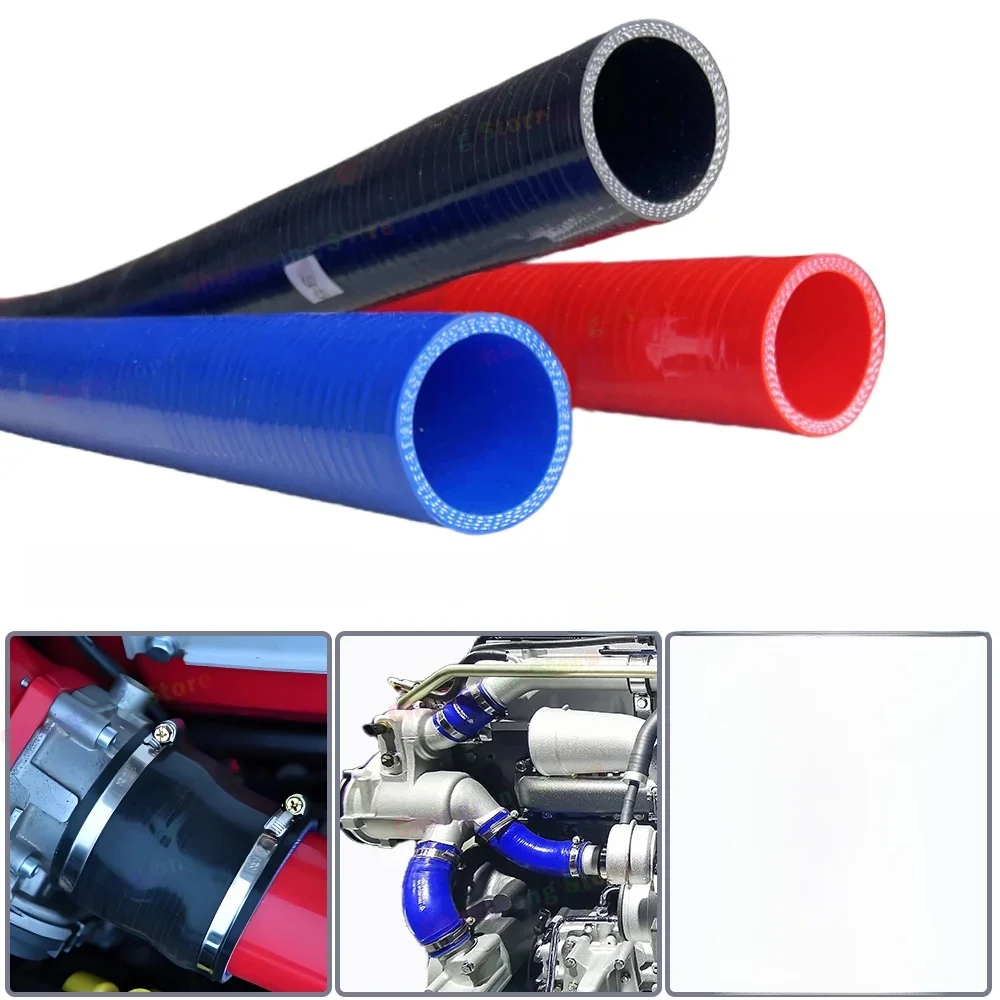 Gerader Silikonschlauch, Hochtemperatur- und Hochdruck-Silikonschlauch, Ladeluftkühler, Turboladerrohr, Ansaugrohr, Wasserschlauch, 1 m
