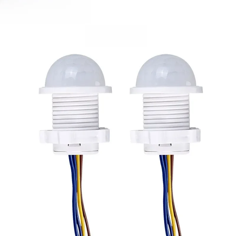 Interruptor detector de sensor pir inteligente, 2 peças, 110v, 220v, corpo humano, sensor de