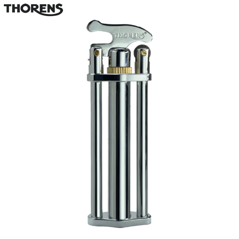 

THORENS kerosene lighter, portable, personalized design, three-section stick, silver, a gift for your boyfriend or father