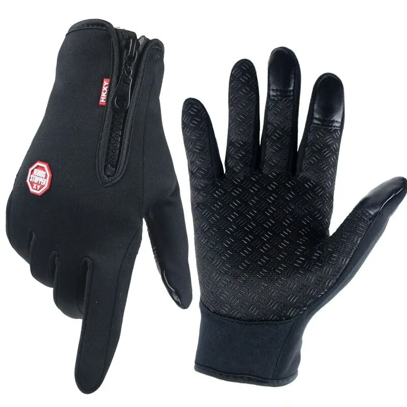 Ski Gloves Grab Velvet Touch Screen Gloves Autumn and Winter Warm Plus Velvet Cold Proof Waterproof Outdoor Riding Model