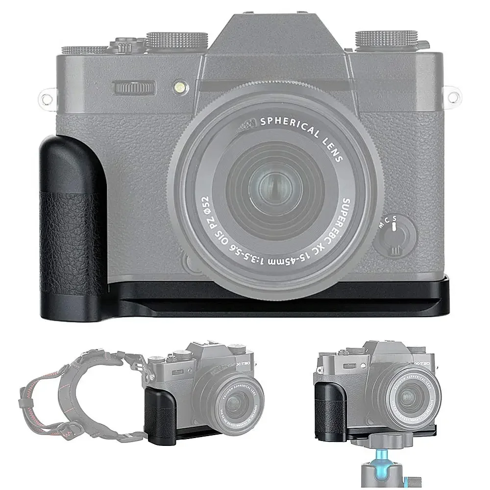JJC MHG-XT10 Metalowy uchwyt ręczny L Bracket do Fujifilm X-T30 III II X-T30 X-T20 X-T10 Antypoślizgowy uchwyt z otworem na klapkę komory baterii — zdjęcie 2