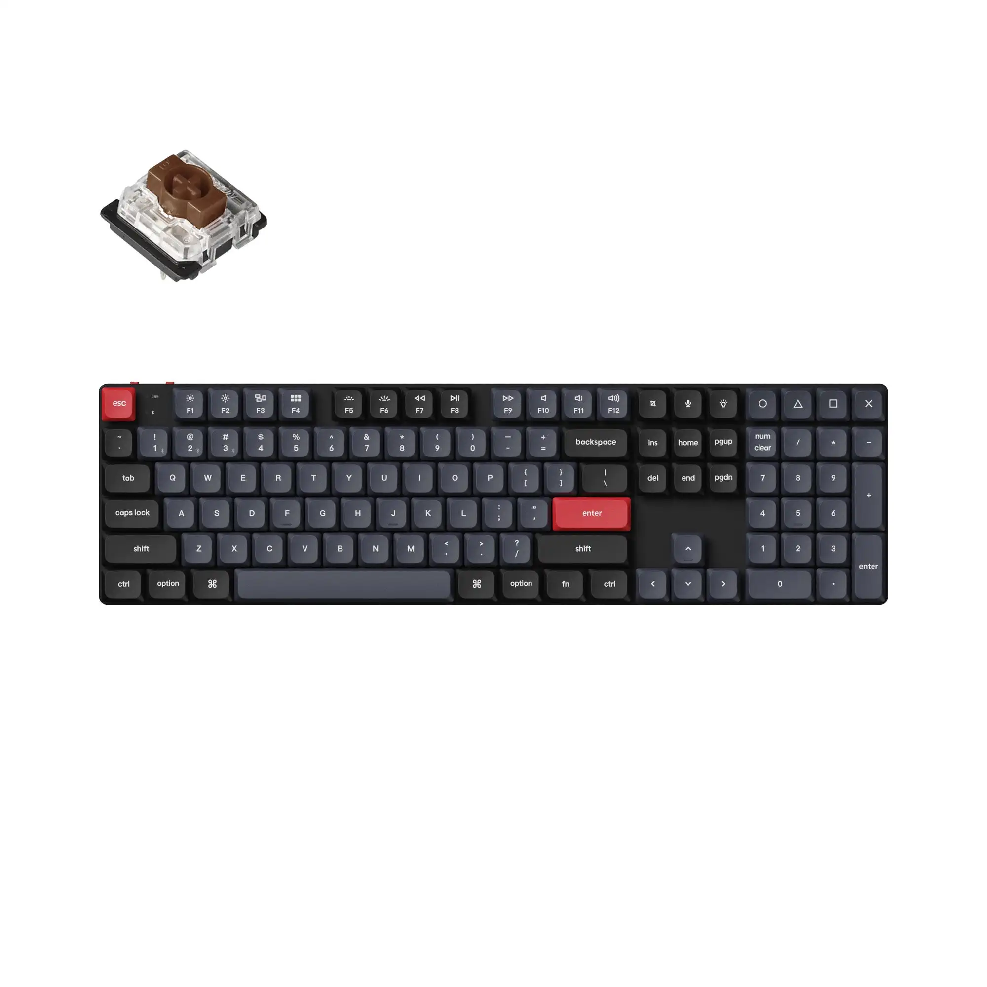 

Keychron K5 Pro H QMK/VIA Wireless Mechanical Keyboard 100% Layout Custom Programmable Hot-Swappable Low Profile Gateron Switch