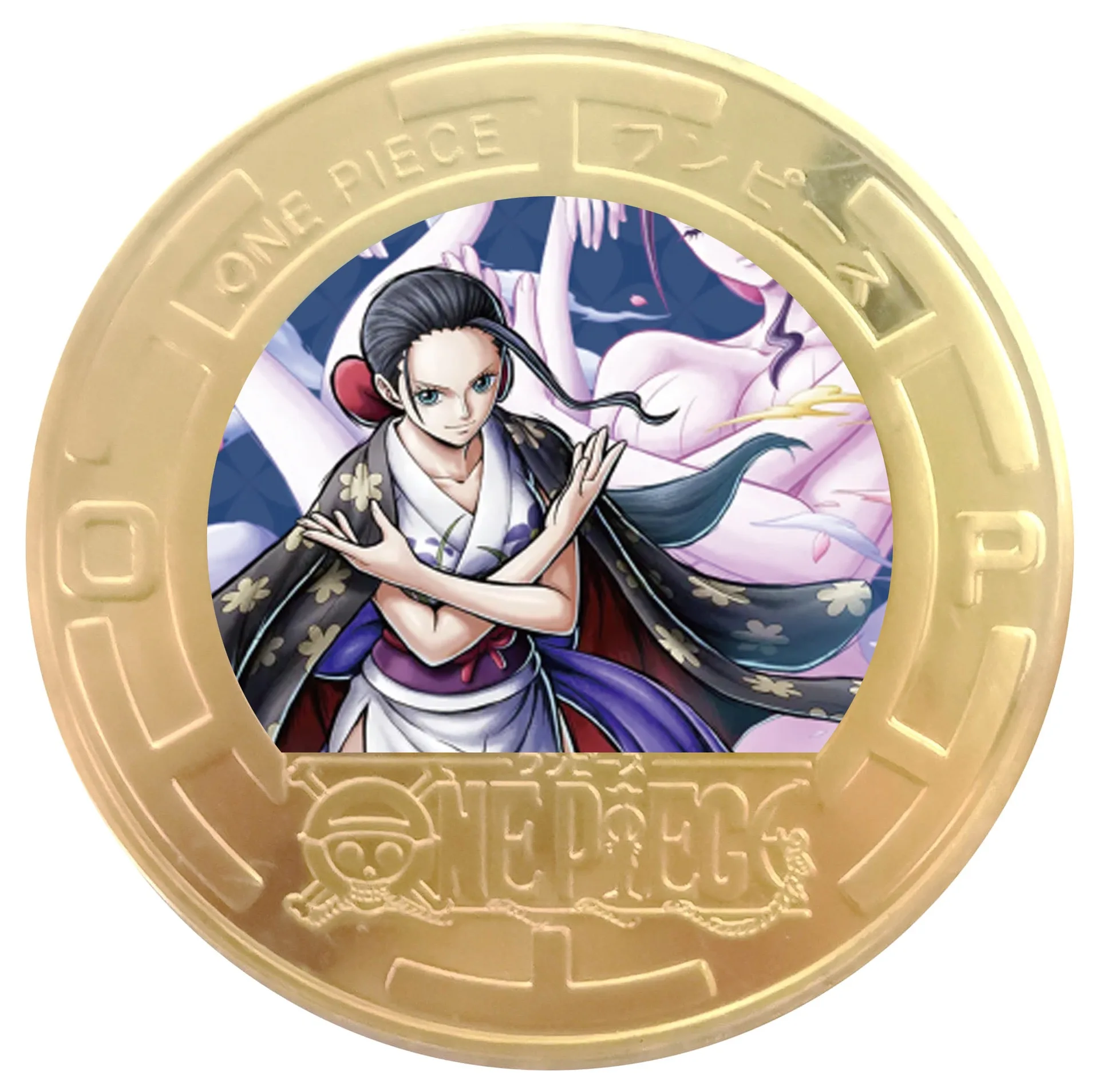 قطعة واحدة مجموعة العملات التذكارية عملة ذهبية أنيمي جمع لوفي زورو نامي يوسوب سانجي روبن فرانكي المروحية تذكارية هدية المشجعين