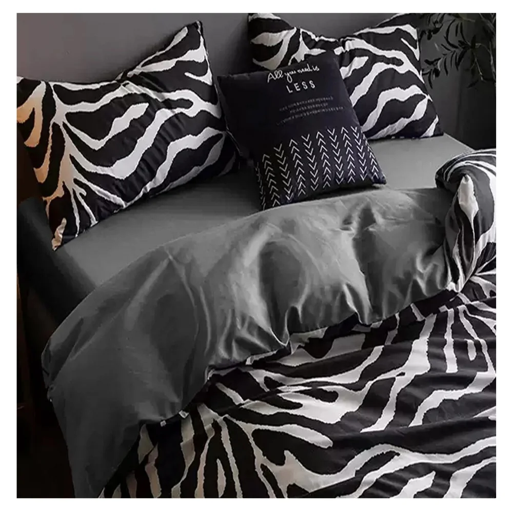 Duvet Cover set Double Zebra Black Bed Linen Bed Linen Quilt Blanket Gift Set Stylish Pillowcase Quali 2023