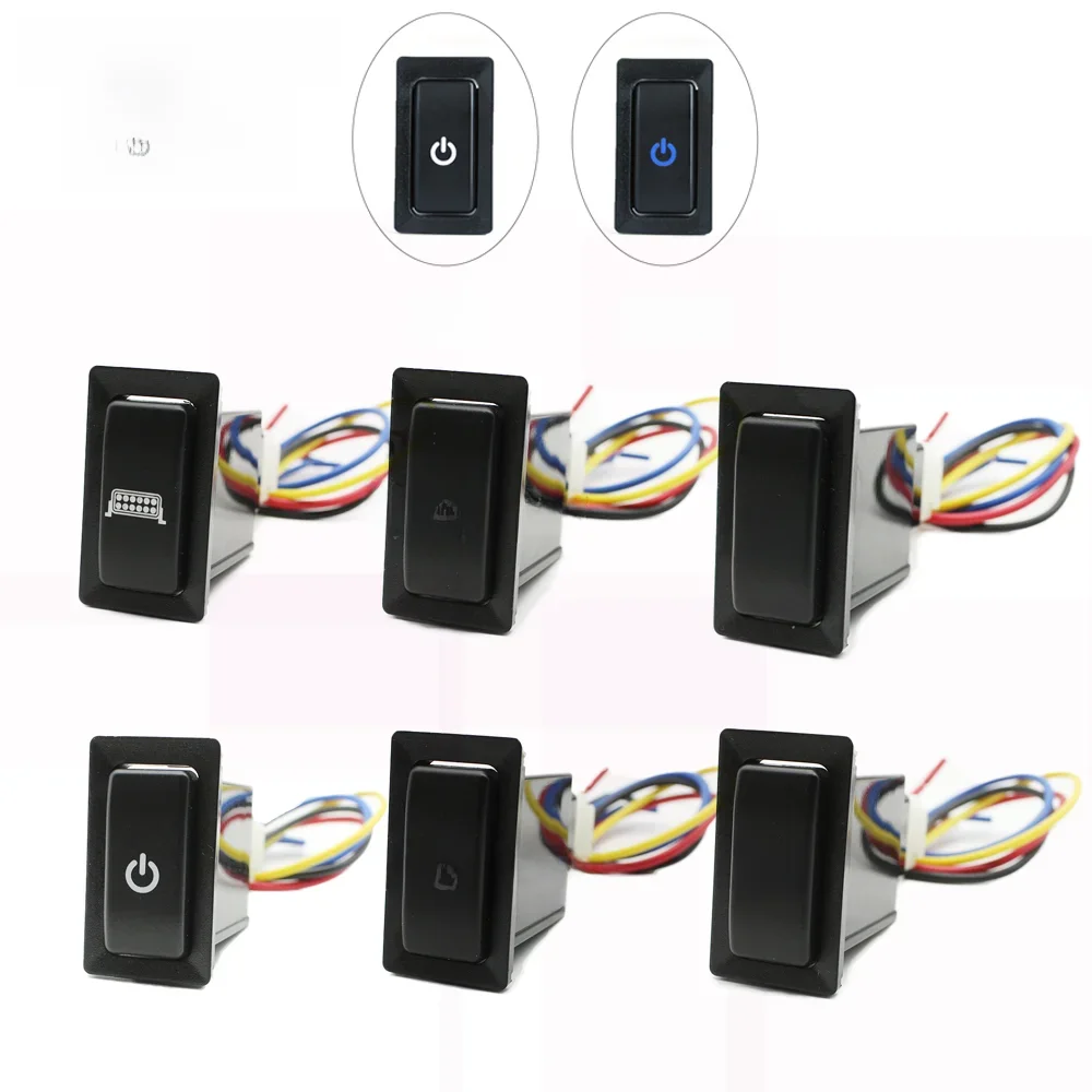 Lumière LED bleue pour voiture, feu antibrouillard DRL, interrupteur marche/arrêt, caméra Radar, bouton Misic pour Toyota LC95 2002 pour HINO 500/700, accessoires