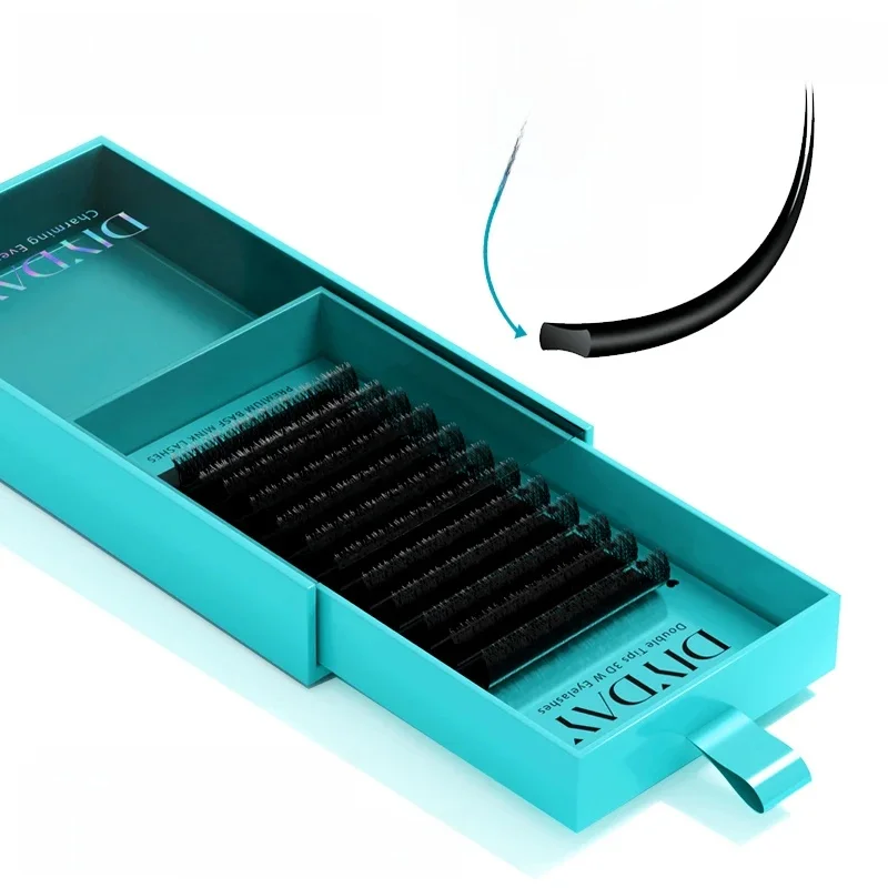 DIYDAY Ellipse Flat Wimpernverlängerung 0,15 0,20 Superweichere individuelle flache Wimpern Natürliches Aussehen Falsche Wimpern für Make-up