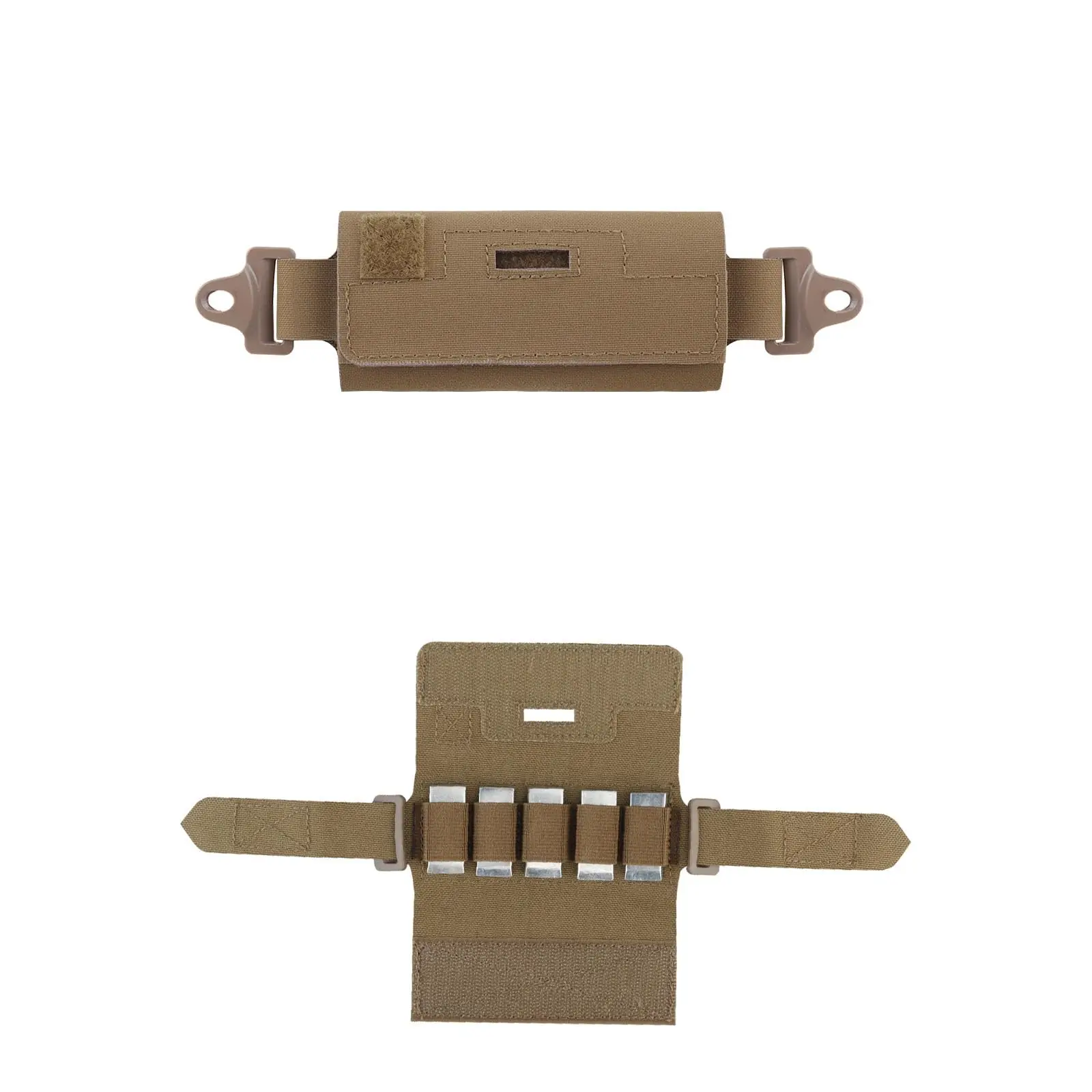 

Airsoft Helmet Counterweight Pouch,Helmet Counterbalance Weight NVG Pouch with Five Blocks for Fast PJ BJ MH Tactical Helmet