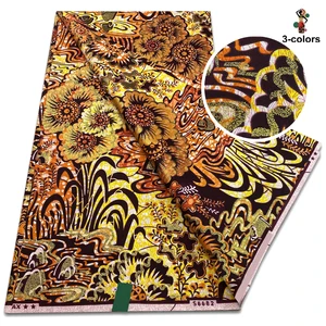 Afrika Altın Büyük Balmumu, Kadınlar için Bez, Yüksek Kaliteli Pagne, flaş Altın, Baskı, Batik, Ankara, Glitter, daha yeni bir Kumaş için en iyi 10 satış, paete dourado-no. 8