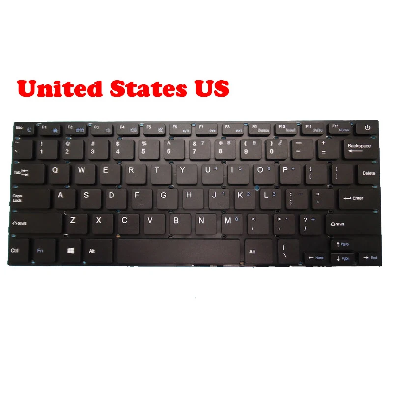 Laptop Keyboard For Thomson NEO14-2.32BS Black Without Frame United States US/France FR