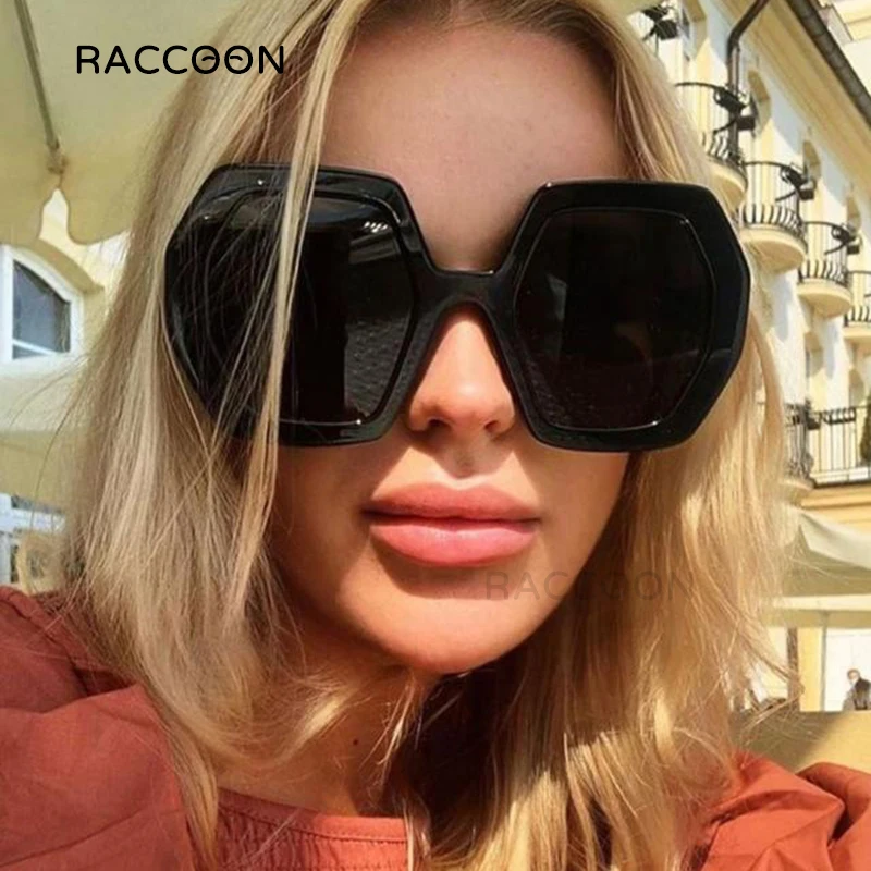 Fashion Polygon Tom Sunglasses 2022 Women Retro Luxury Brand Oversized Sun Glasses Female Black Leopard Shades Men Uv400 Eyewear