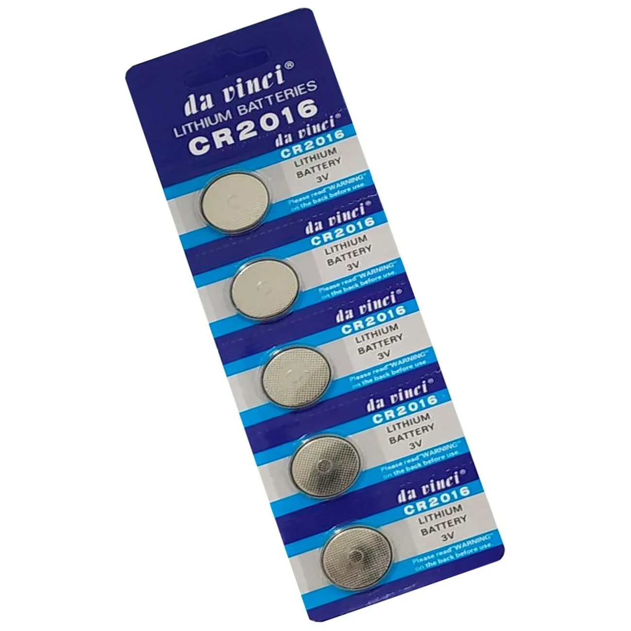 5 Cr2016 3V Lithium Flat Button Watch Batteries