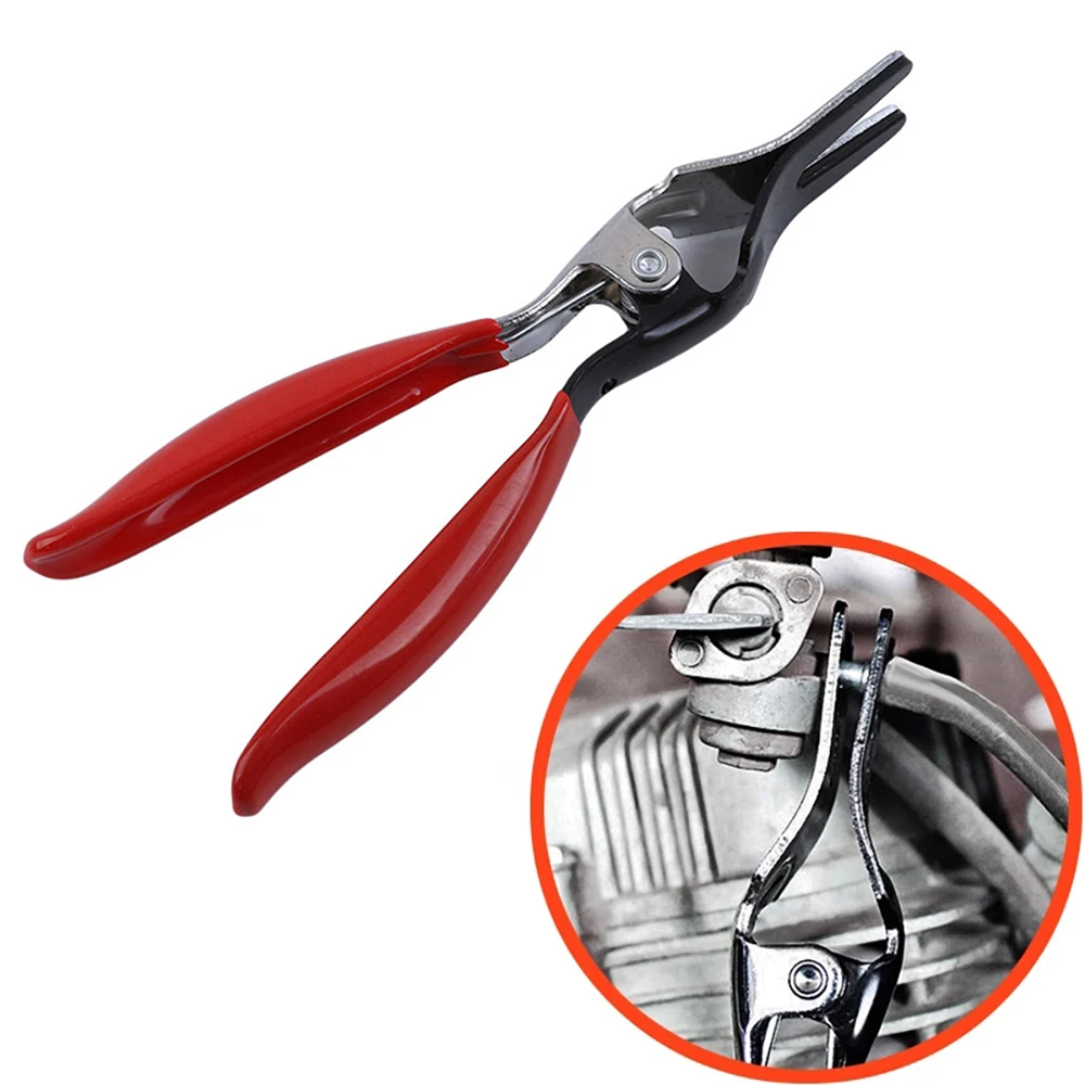 Automobile Angled Fuel Vacuum Line Tube Hose Remover Separator Pliers Pipe Tool