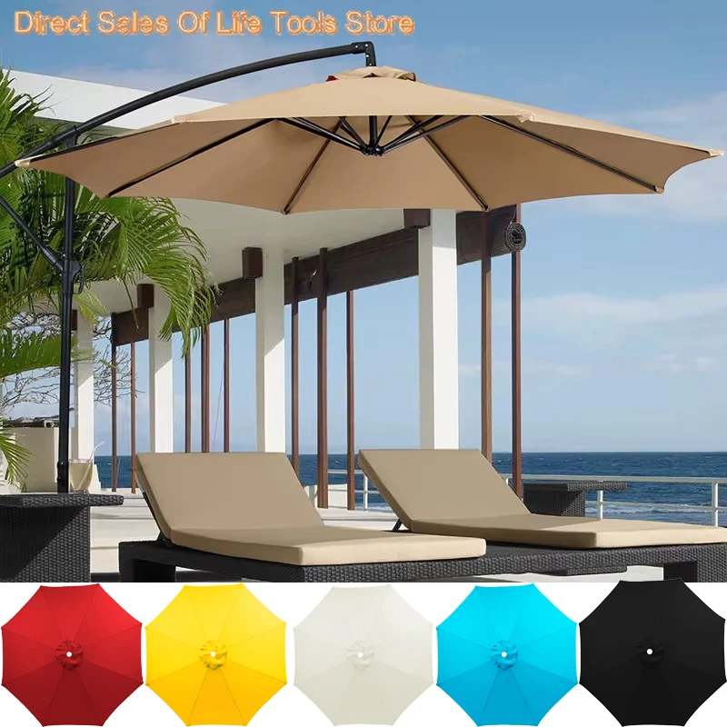 Replacement umbrella for outdoor awning, umbrella cover, top fabric, grid replacement, Sunflower Covers, 8 ribs