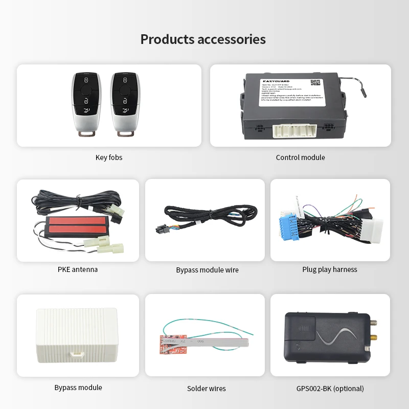EASYGUARD plug&play auto start fit for 15-18 Benz C class W205/16-19GLC X253/14-17S class W222 with oem push button