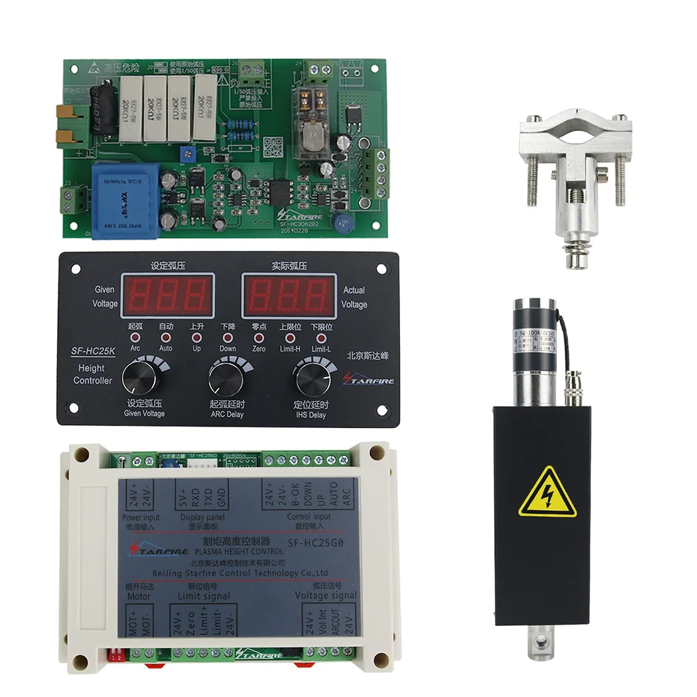 

CNC THC Plasma Cutting Torch Height Controller SF-HC25K SF-HC25G with THC Lifter JYKB-100-DC24V-T3