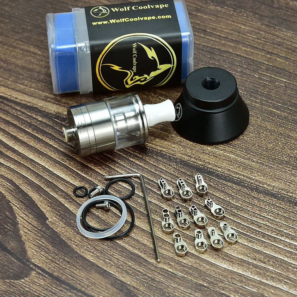 وولفكولي vape Dvarw MTL CL هيئة الطرق والمواصلات قابلة لإعادة البناء خزان البخاخة ، لفائف واحدة سطح السفينة ، خزان 22 مللي متر ، 316ss