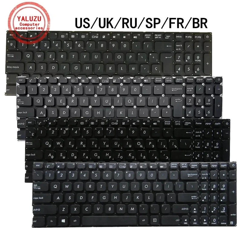 US/UK/RU/SP/FR/BR NOWA klawiatura do laptopa ASUS A541 A541U/UJ F541U F541UJ D541 D541S/SC K541 K541U/UJ/UV K541UA S3060 R541 R541U — zdjęcie 2