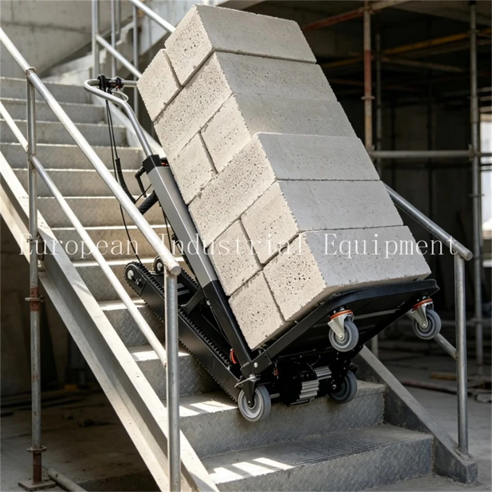Chariot X5. Escalier électrique à chenilles haute puissance, utilisé pour le transport de marchandises et d'appareils électroménagers sur les chantiers de construction, capable de monter jusqu'à 160 étages.