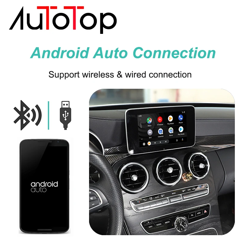 واجهة أوتو توب اللاسلكية Carplay أندرويد لسيارة Mercedes A B C CL S CLA CLS CLASS GLA GLS GLC GLE NTG5.0 صندوق البث الهوائي #3