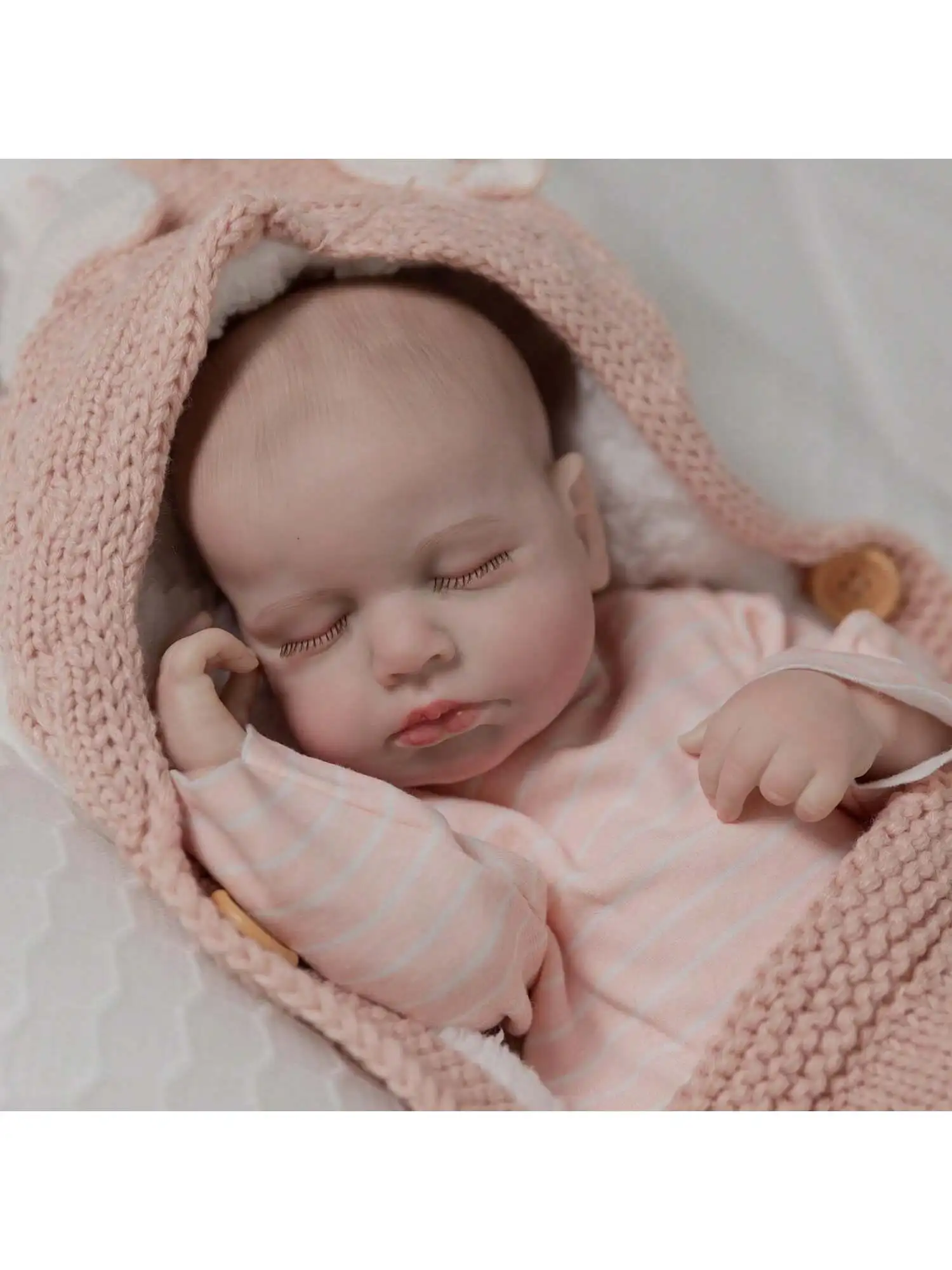 ตุ๊กตาเด็กทารกเหมือนจริง - ตุ๊กตาเด็กทารกทำจากไวนิลนุ่มน่ารักขนาด 20 นิ้ว ตุ๊กตาเด็กทารกที่เหมือนจริงที่สามารถจัดท่าทางได้ (เฉพาะตุ๊กตา/ไม่มีอุปกรณ์เสริม)