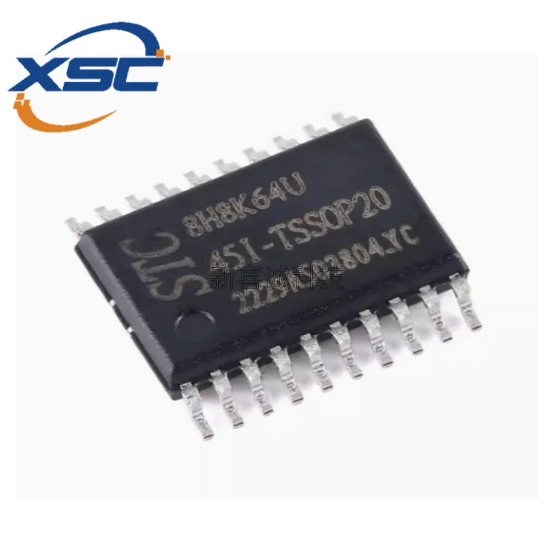 Original Genuine STC8H8K64U-45I-TSSOP20 1T 8051 Microprocessor MCU Chip