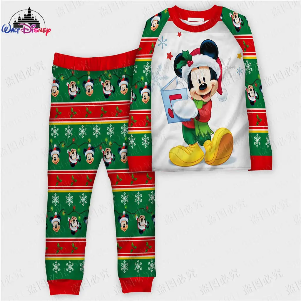 Disney 2022 Christmas series Mickey Mouse US size 3D print  High Quality Ugly Christmas parent-child outfit pajamas suit