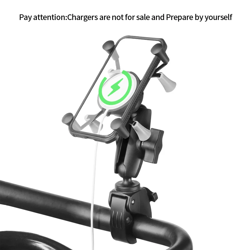 

Phone Holder with Composite Double Socket Armand the base B Size1"Ball Components Compatible with RAM VIN-SJ-XWXC(1'')B-9 DZJ-01