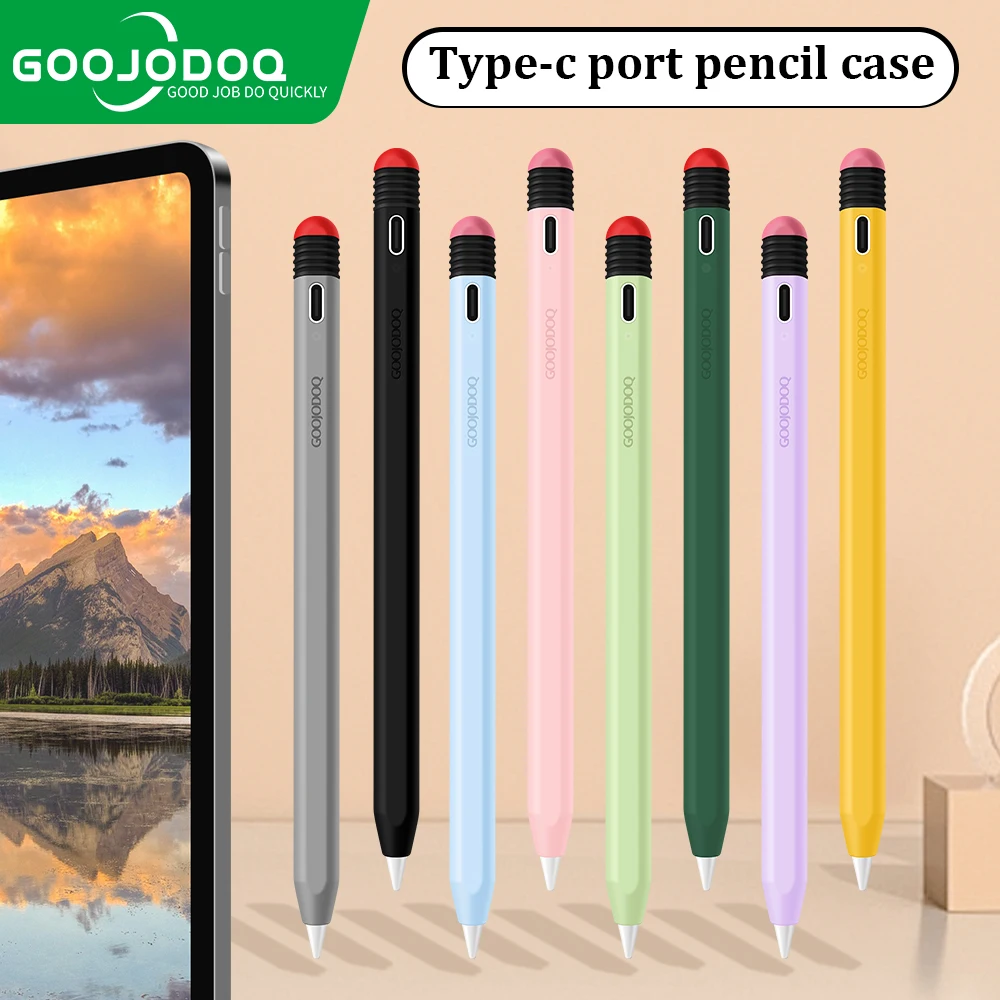 for iPad Pencil Case For GD 9th 10th 11th 12th Gen Type-C Pencil Silicone Cover for Apple pencil Case Anti-fall Funda