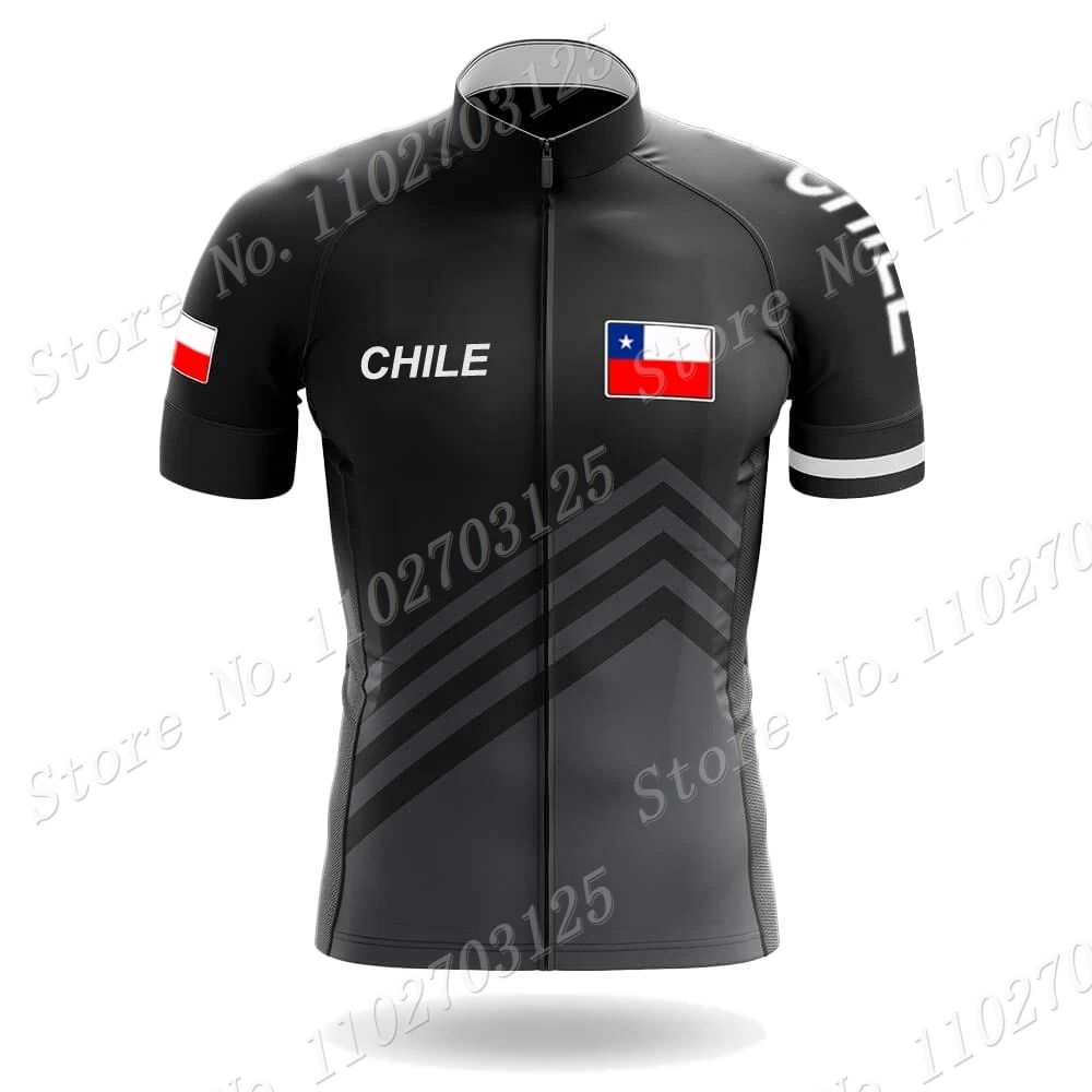 Suit CHILE 2024 Team White Cycling Clothing Jersey Set Mens Summer Road Bike Shirts Bicycle Bib Shorts MTB Wear Ropa Ciclismo