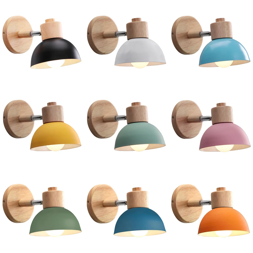 

Nordic Wooden Wall Sconce Modern Wall Light Fixture for Bedroom Bedside Lamp Living Room Lighting Luminaire Indoor Home Decor