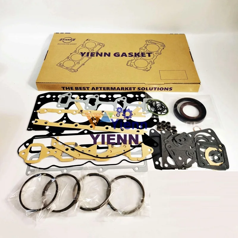 4HE1 4HE1T Overhaul Gasket Kit 5-87813-078-1 With Piston Ring For ISUZU NQR Diesel Engine Repair Rarts