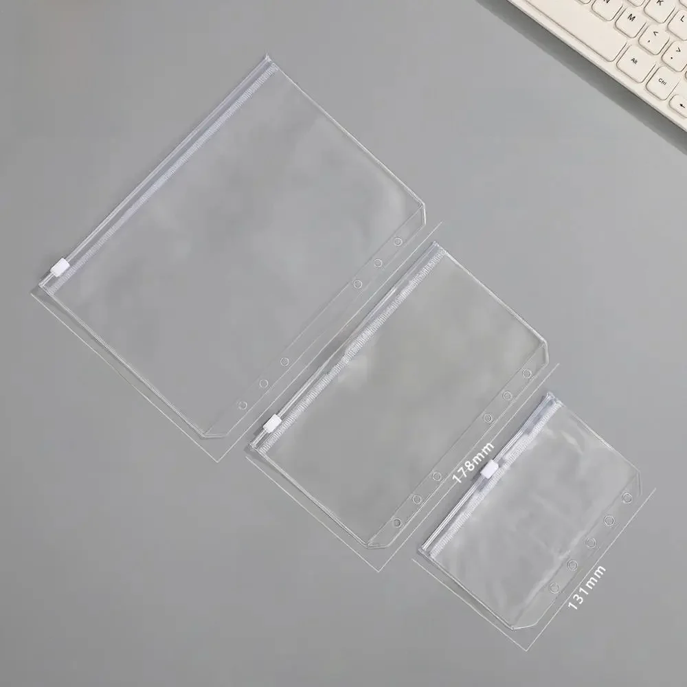 JIANWU – classeur Transparent A5/A6, sac de rangement pour carnet de notes Journal, organisateur de papeterie remplaçable, accessoires fournitures de bureau