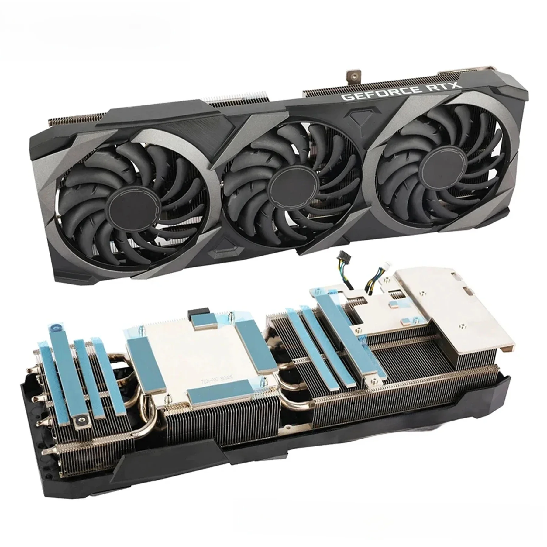 Kühlerlüfter-Kühlkörper für MSI RTX 3080 3080TI 3090, Ventus 3 x Grafikkarten-Lüfter, Kühlkörper, Kühler mit Rückplatte