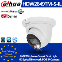 Dahua Original IPC-HDW2849TM-S-IL 8MP 4K Smart Dual Light Eyeball WizSense Network IP Camera FullColor SD Slot POE IP67 SMD Plus