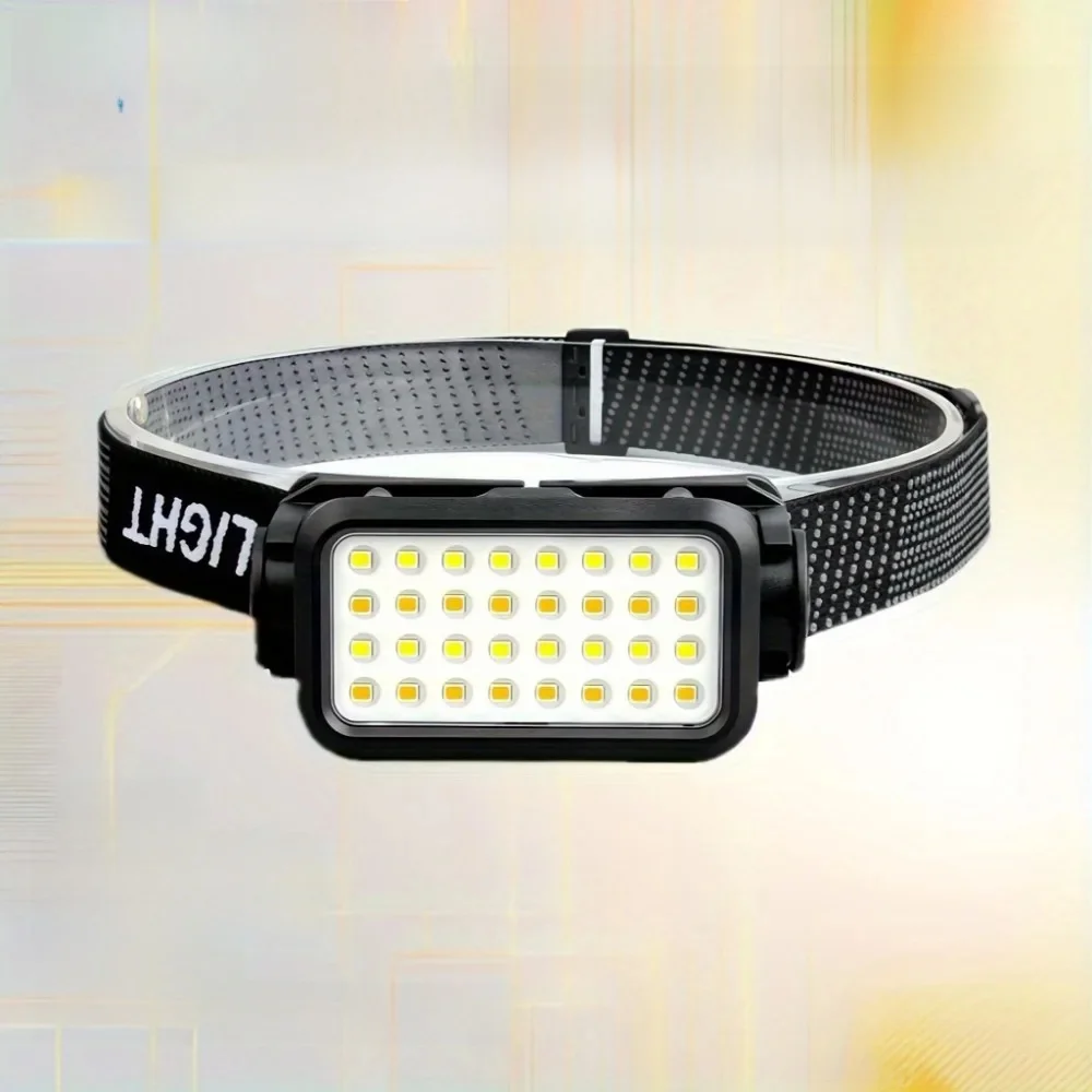 AliExpress cycle zone Rechargeable Headlamp with 32 LED 5 Modes Adjustable Headlight Portable for Outdoor Adventures at Night Fishing Walking Hiking
