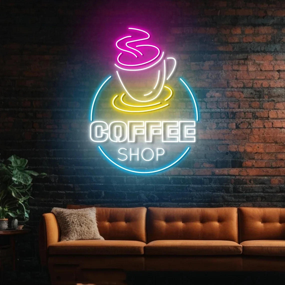 Coffee Shop Neon Sign Custom Coffee Shop Sign Open Coffee Shop Wall Decor