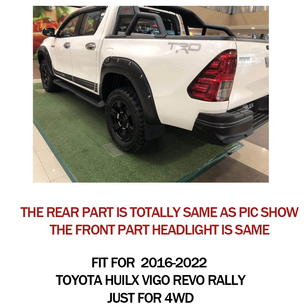 Para-lamas dianteiro e traseiro para toyota hilux vigo revo rally 4x4 trd 2016 2017 2018 2021 2022 2023 yc 101083