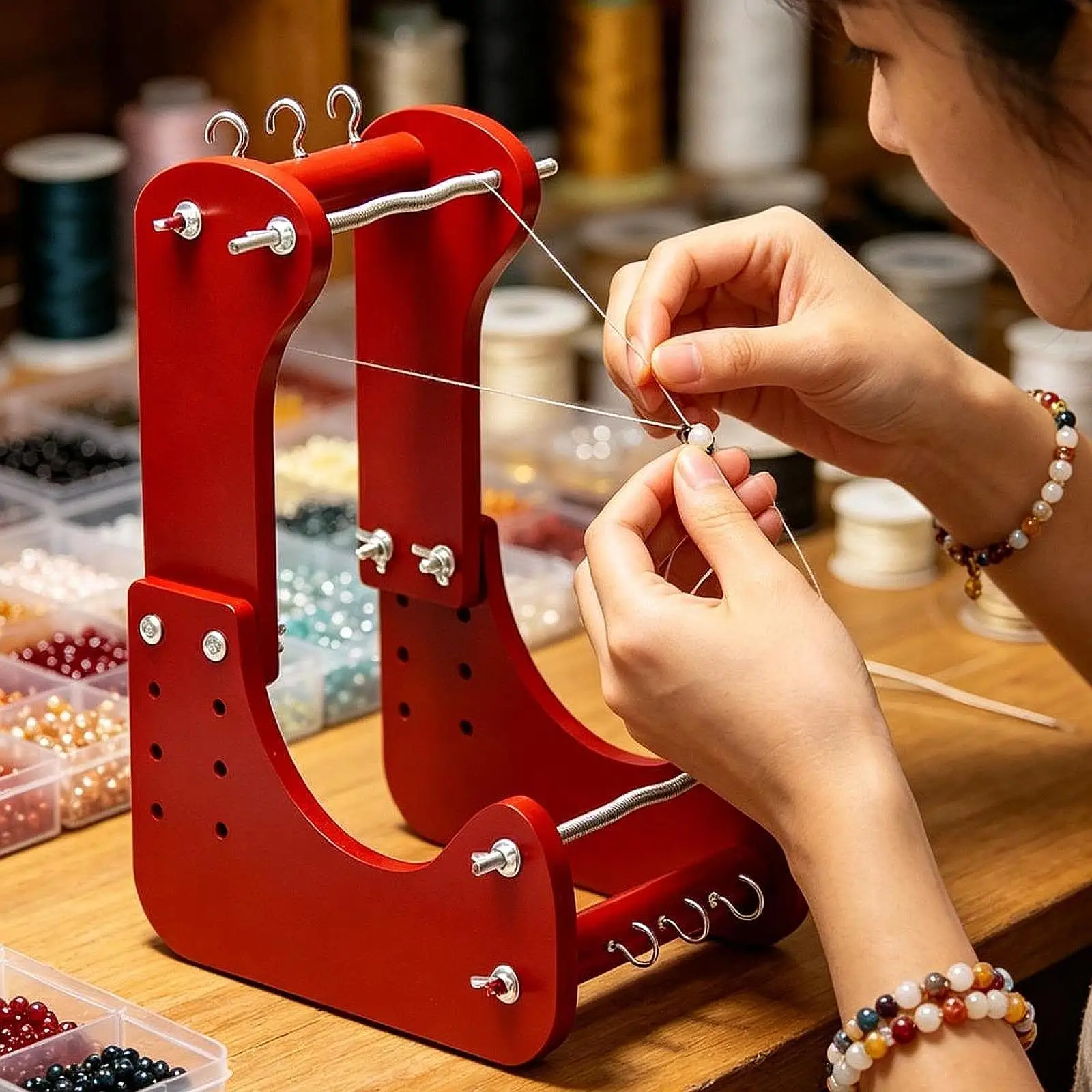 小さな木製調整可能なサポートホイールセットアタッチメントスタンド補助ホイールユニバーサル芝刈り機スタンドジュエリー作成ツール用