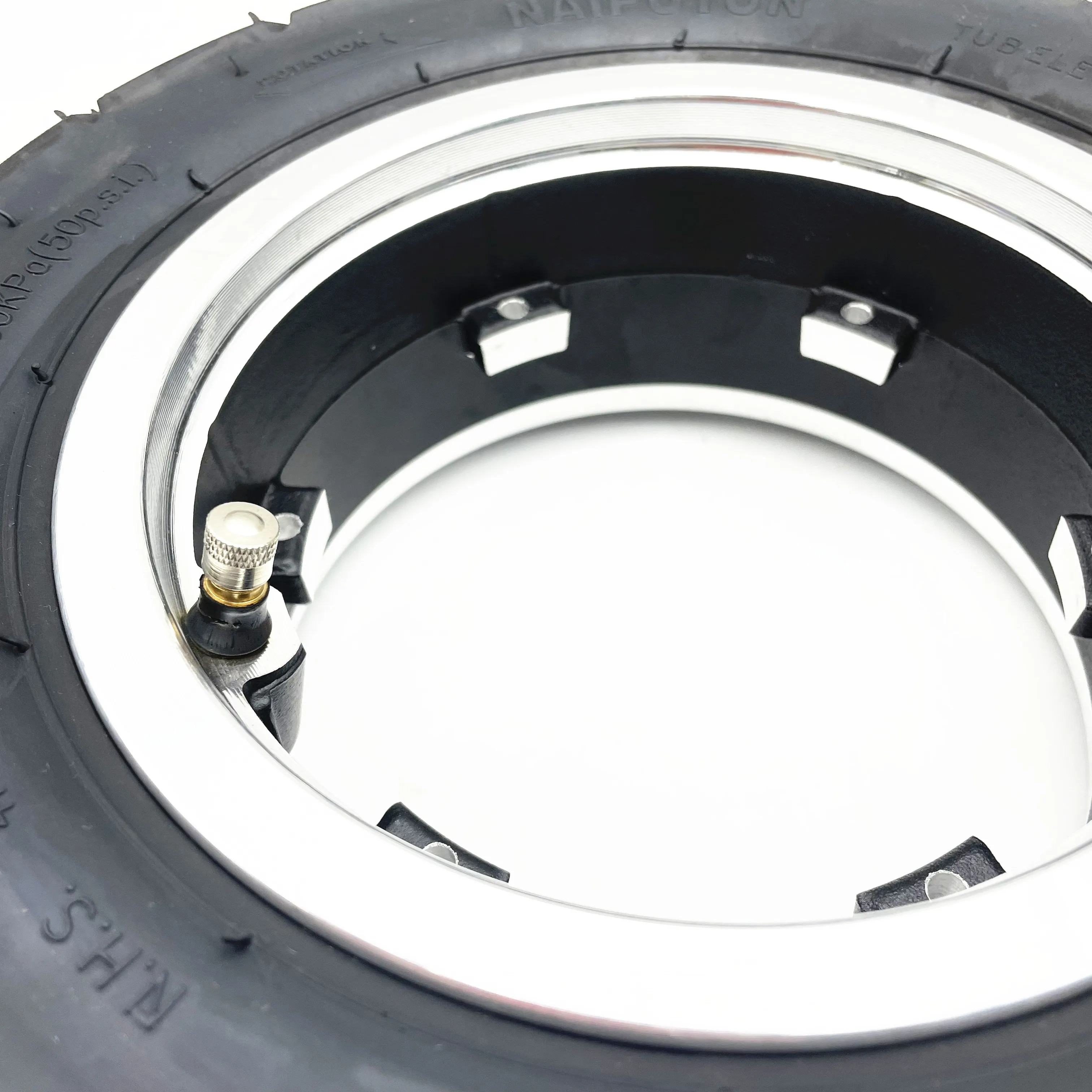 Tire with hub ring rim of MINIMOTORS DUALTRON DT Thunder Electric Scooter charmer front and rear