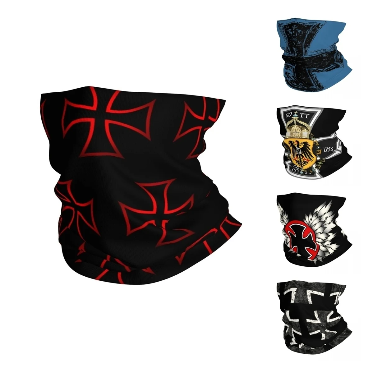 Iron Cross Germany Bandana Neck Cover Printed Magic Scarf Warm Face Mask Hiking for Men Women Adult All Season