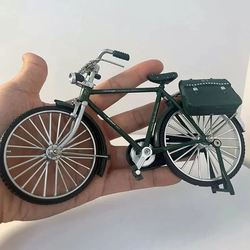 AliExpress TANGUAYA 1:10 Model Mini Retro Alloy Bicycle Diecast Mountain Metal Bike With Inflation Pump Simulation Collection Gifts Toys for boys