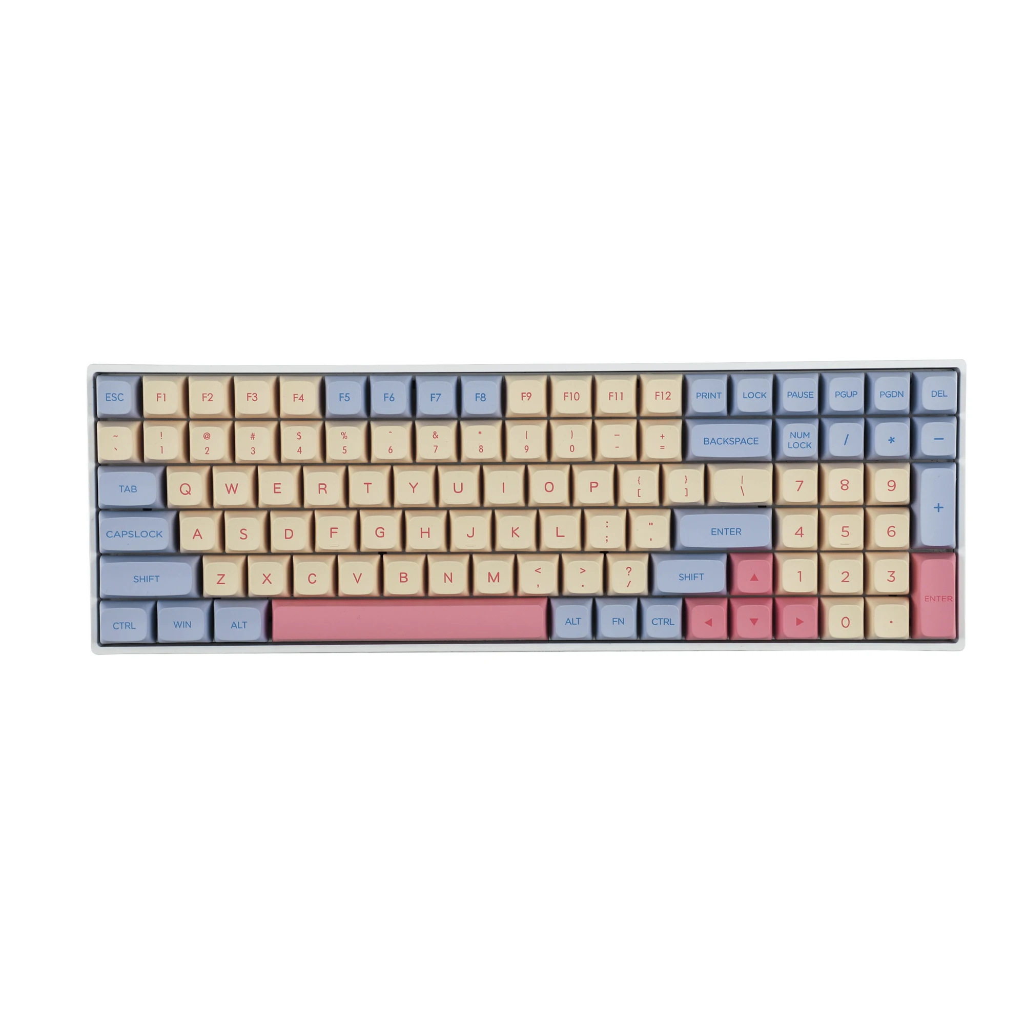

132 Key Dye Sub Marshmallow ZDA PBT Keycap Similar to XDA For MX Keyboard 104 87 61 Melody 96 KBD75 ID80 GK64 68