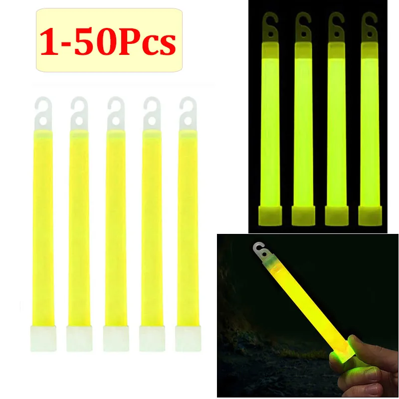 1-50Pcs Military Survival Kit Glowing Stick Ultra Bright Emergency Light Sticks For Camping And Emergency Survival Earthquake