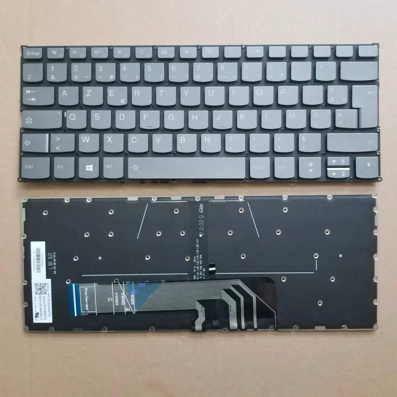 New For Lenovo Yoga 530-14 530-14IKB 530-14ARR  French FR Laptop Keyboard With Backlit Grey SN20N0459116 AE08L010 NSK-BWFSQ