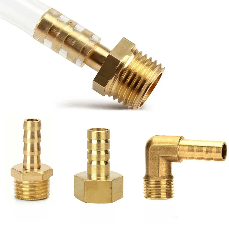 Connecteur de pagode PC PCF PL 6 8 10 12 14 16mm, connecteur de tuyau, filetage de queue de tuyau 1/8 1/4 3/8 1/2 BSP, raccord de tuyau en laiton
